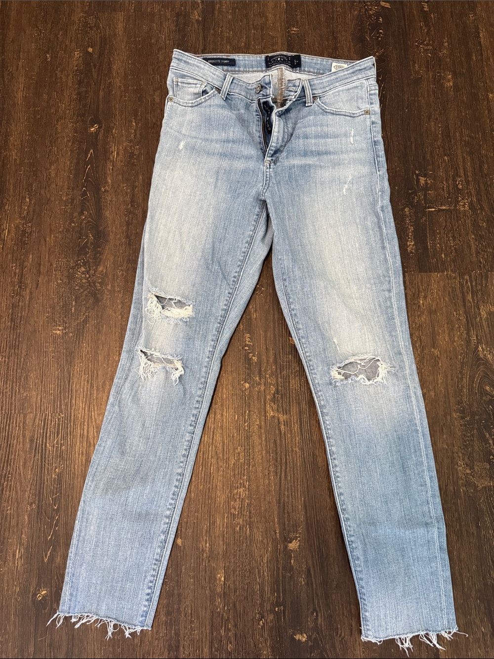 Lucky Brand Light Blue Straight Leg Distressed Jeans